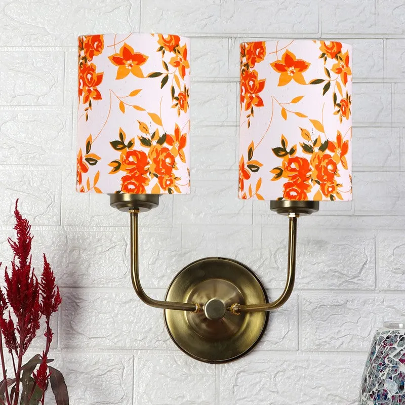 Floranira Fleur Duo Metal Wall Lamp - White,Orange media 3