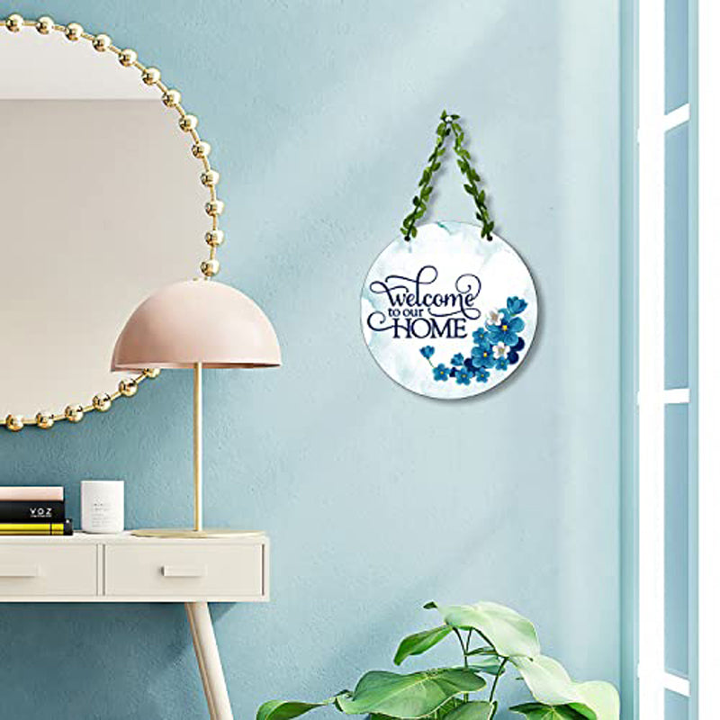 Welcome Home I Polyester & MDF Wall Hanging