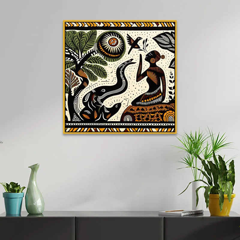 Tribal Dreams Canvas Wall Art With Frame media 1