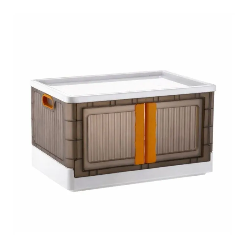 Stackable Plastic Double Door Storage Rack - White media 3