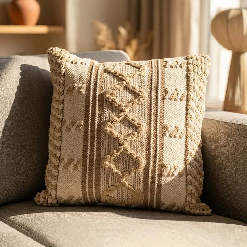 Dune Weave Cotton Cushion Cover - 6