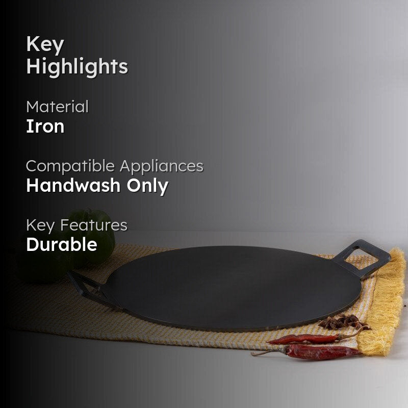 Ebony Iron Round Tawa - 31 cm media 2