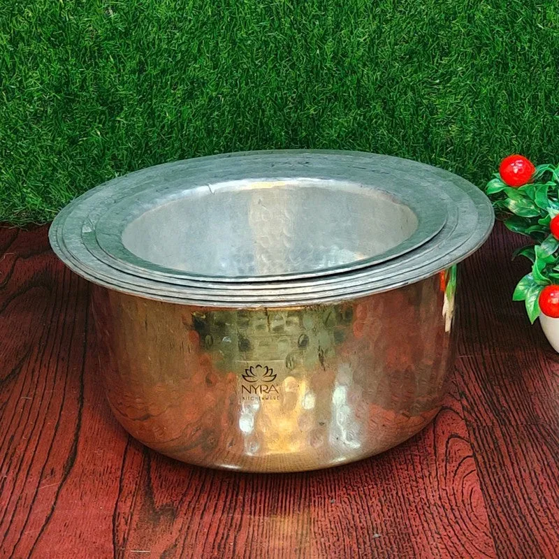 HeatCraft Durable Brass Cooking Pateela - 1500 mL media 8