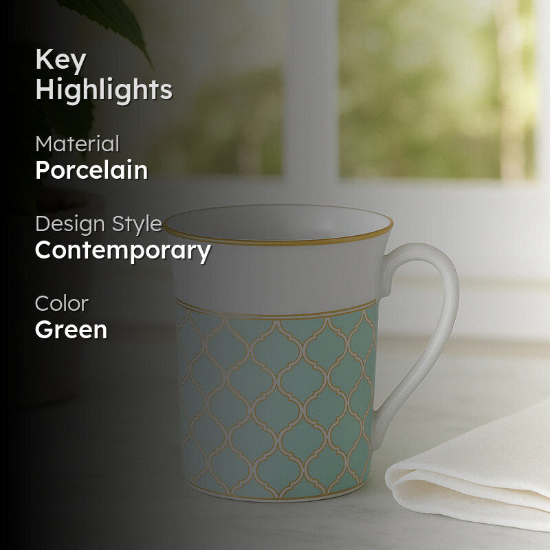 Noritake Eternal Palace Porcelain Coffee Mug With Gift Box (Mint) - 280 mL image 2
