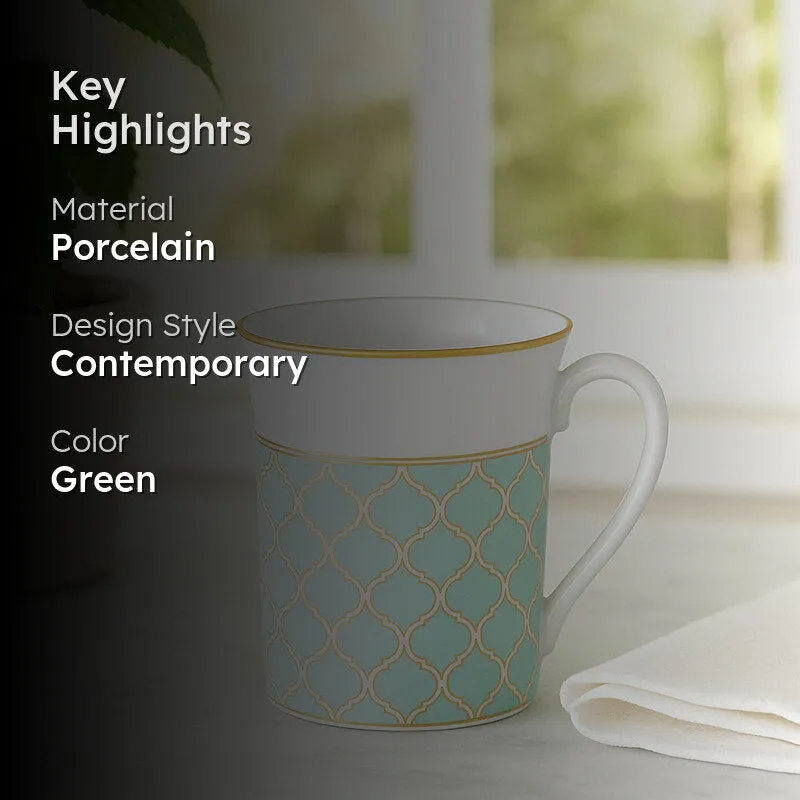 Noritake Eternal Palace Porcelain Coffee Mug With Gift Box (Mint) - 280 mL media 2