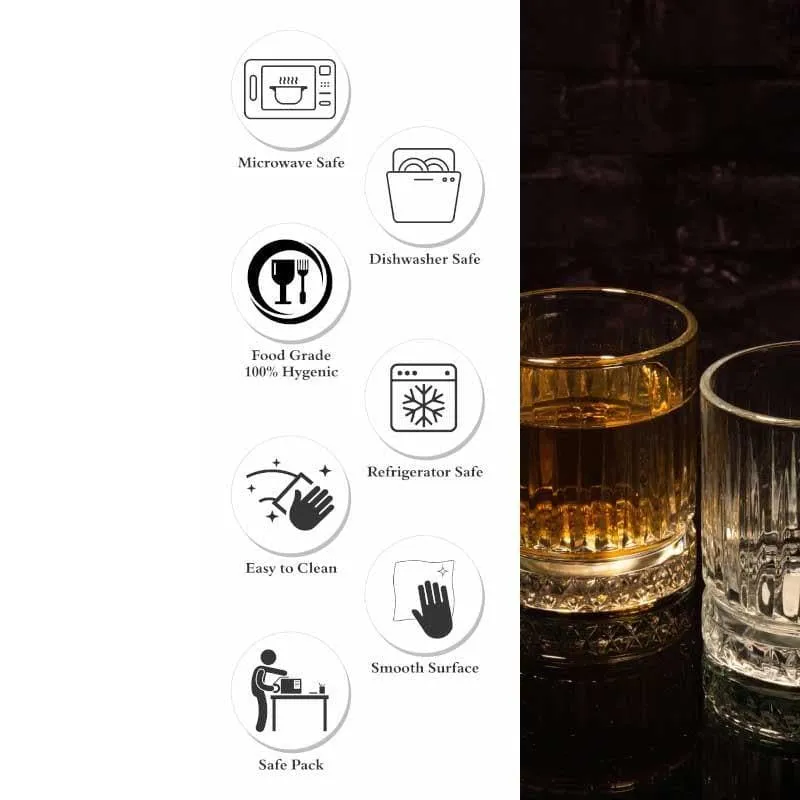 Pasabahce Texos Old Fashioned Glasses (210 mL Each) - Set Of Four media 5