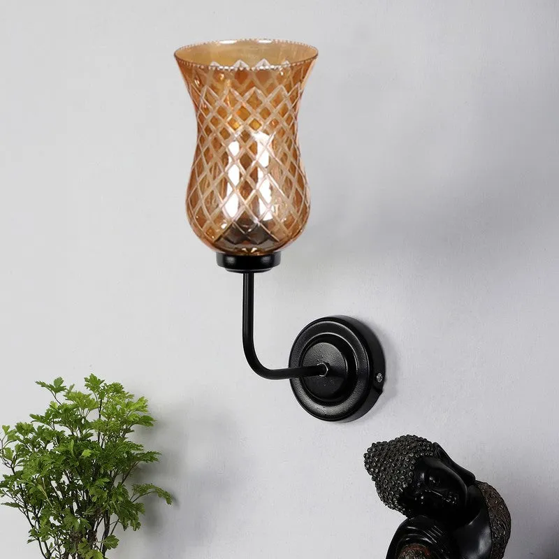 Amber Shine Glass Wall Lamp media 3