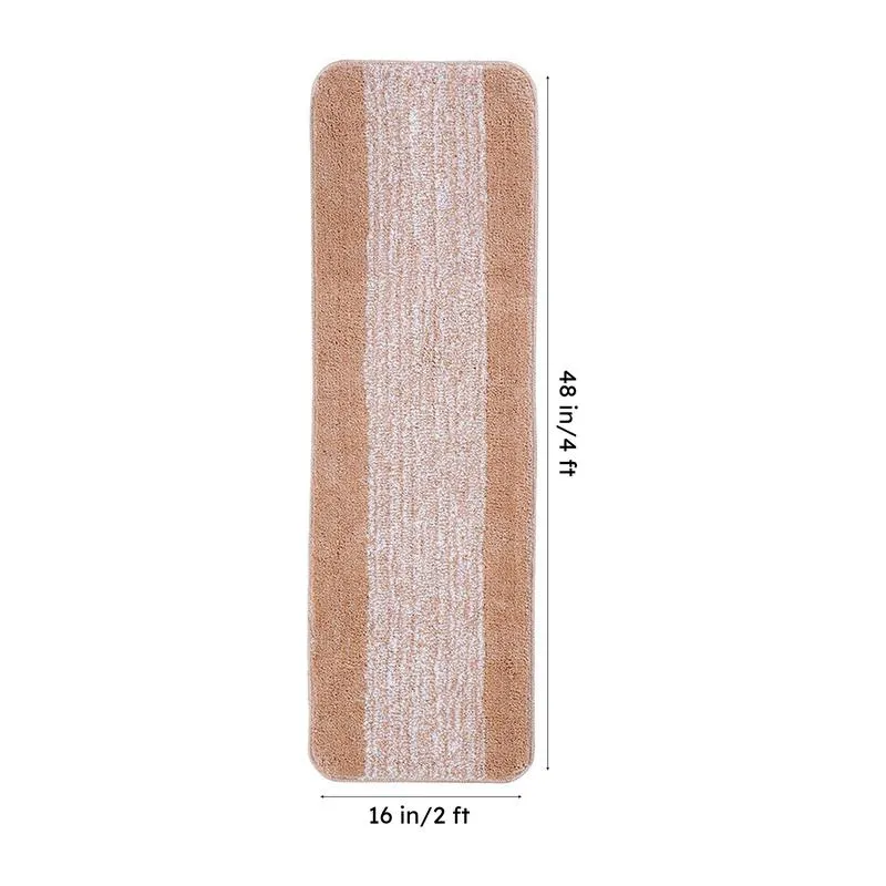 Marvis Anti Skid Micro Fiber Runner Rug - Beige media 7