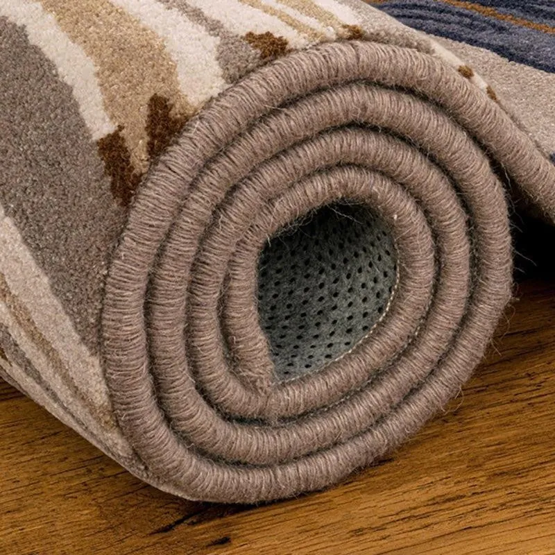 Elendil Hand Tufted Floral Wool & Nylon Carpet - Navy Blue media 7