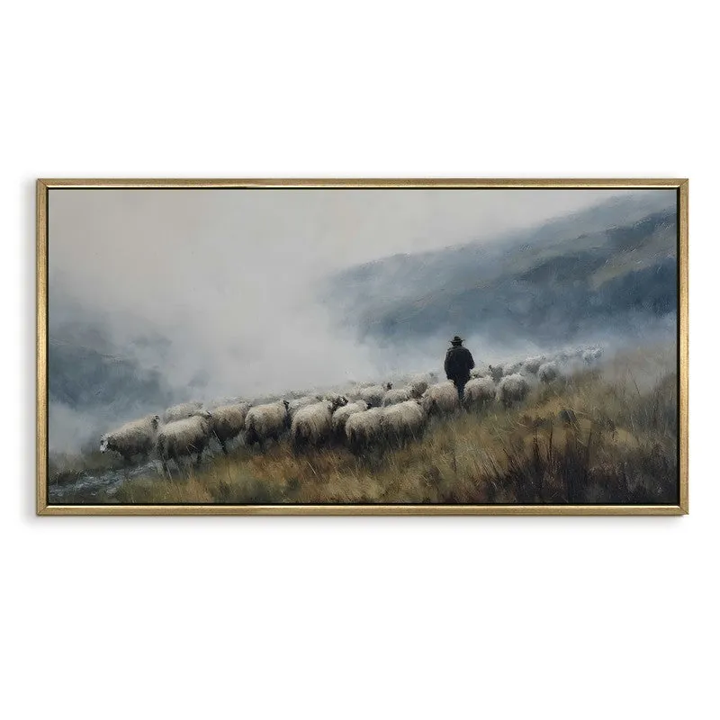 Meadow Path Canvas Wall Painting With Frame media 3