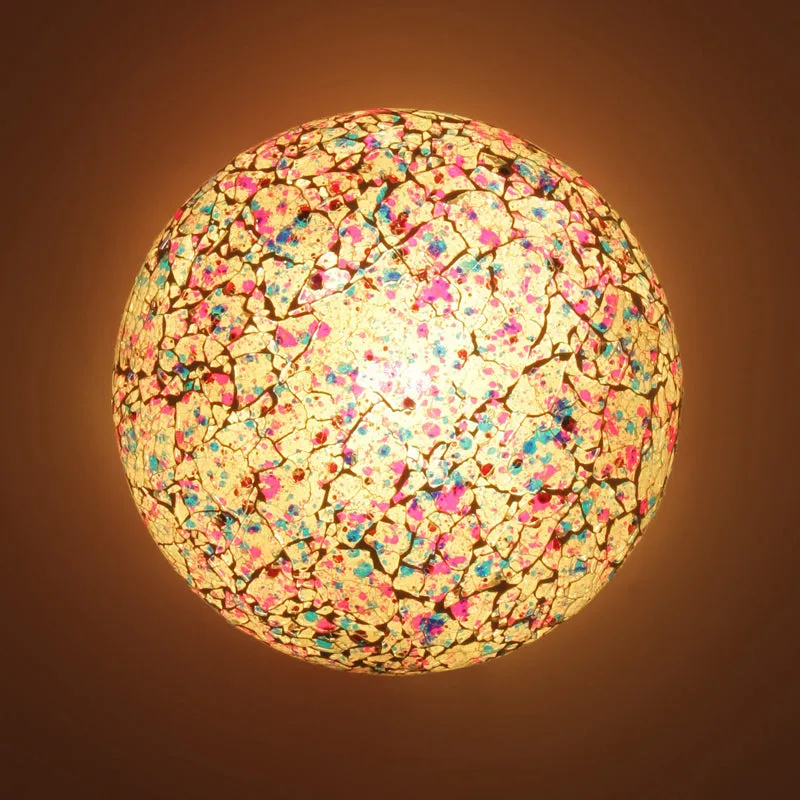 Mosaic Flush Mount Glass Ceiling Lamp media 2