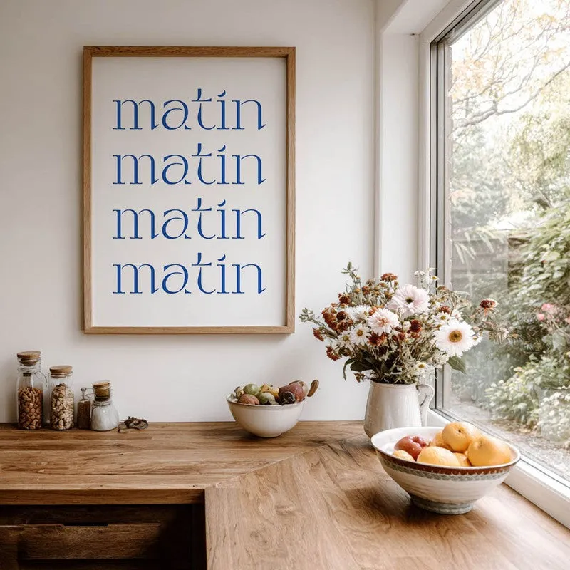 Matin Letters Archival Canvas Wall Art - Brown media 8