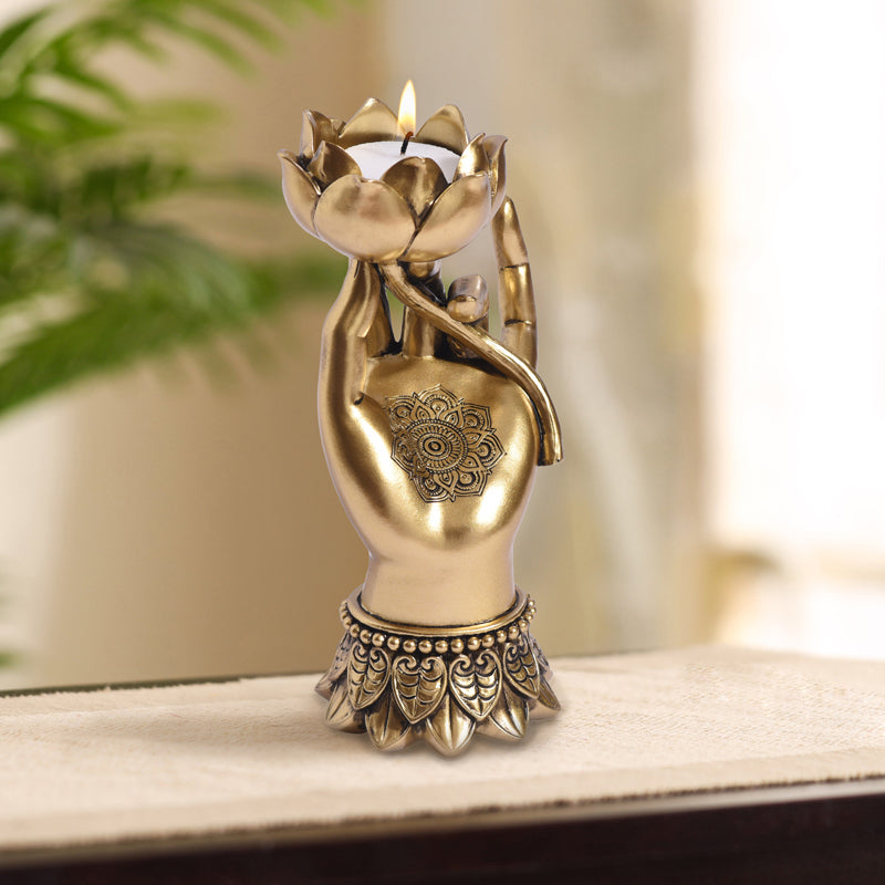 Buddha Palm Tea Light Holder