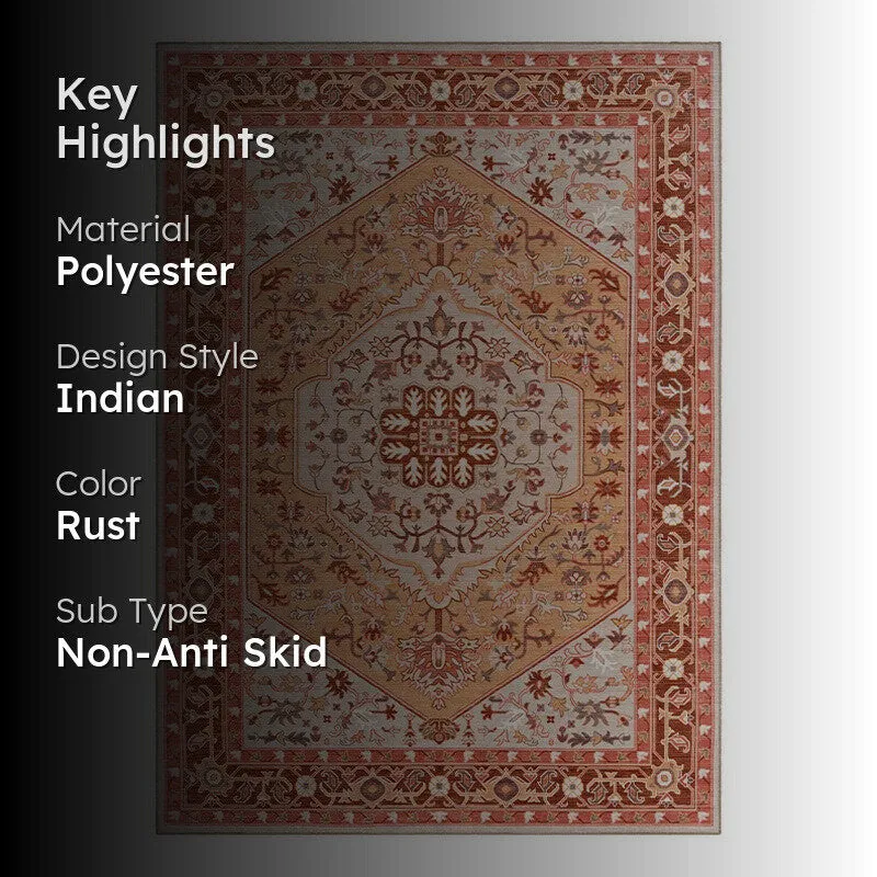Clayra Heritage Non Anti Skid Carpet - Rust media 2