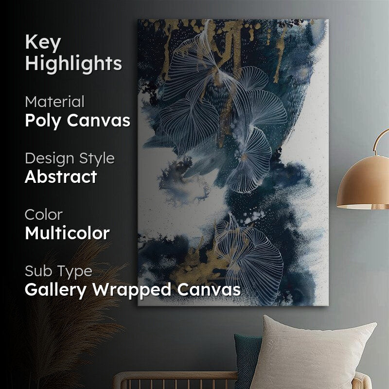 Arctic Drips Abstract Wall Painting media 2