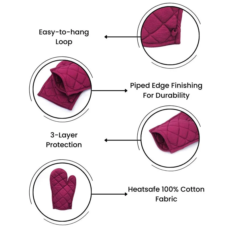 Swayam Garde Kitchen Gloves (Maroon) - Set Of Two media 8