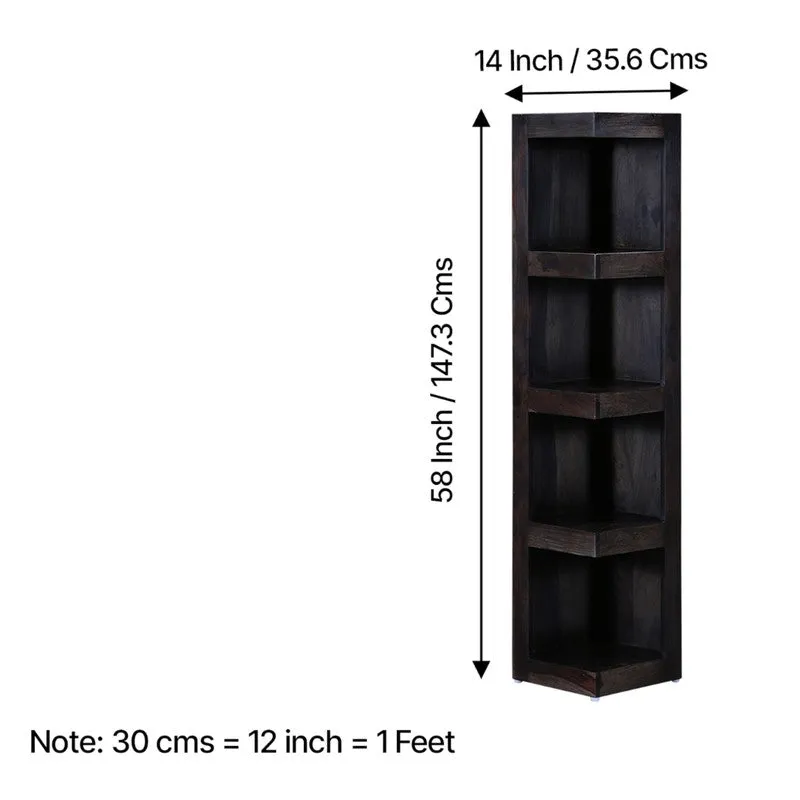 Wverox Sheesham Wooden Wall & Book Shelve - Brown media 9