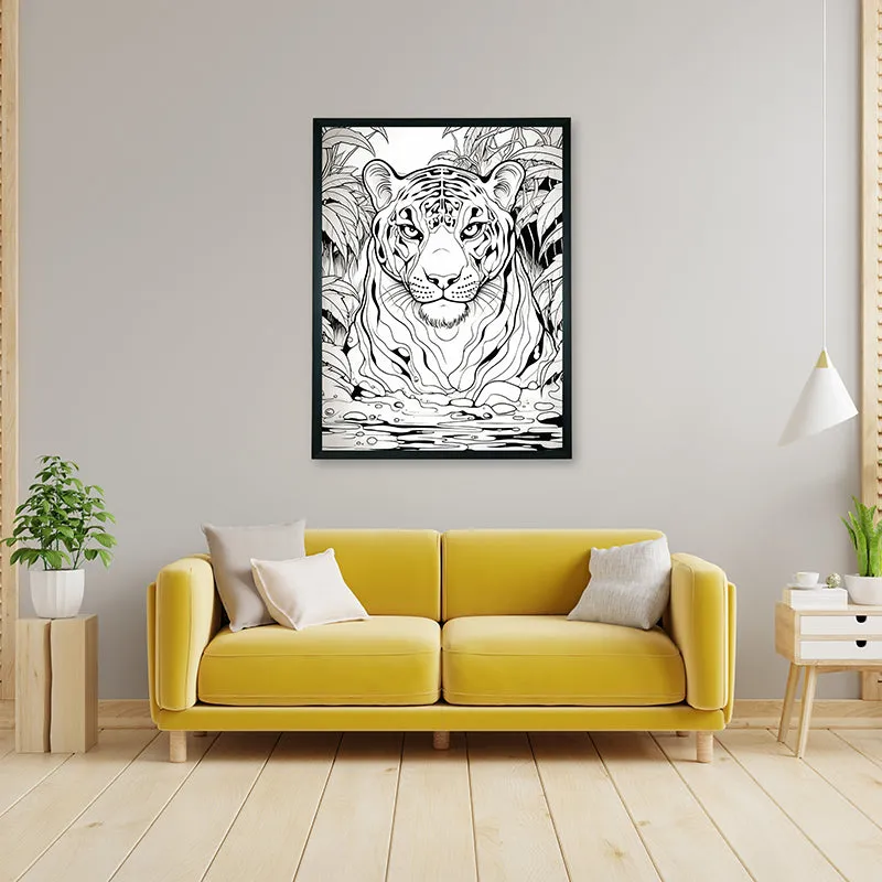 Tiger Sketch Canvas Wall Art media 5