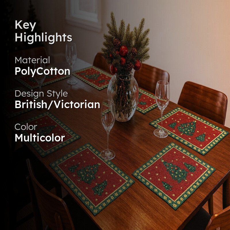 Pinewish Christmas Table Mats - Set Of Eight media 2