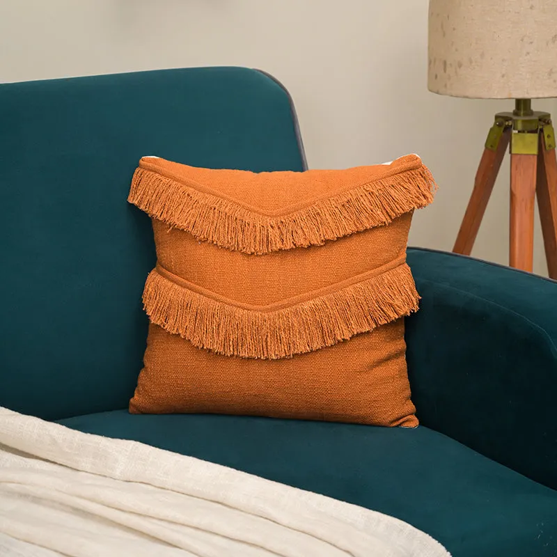 Fringe Comfort Cushion Cover - Orange media 3