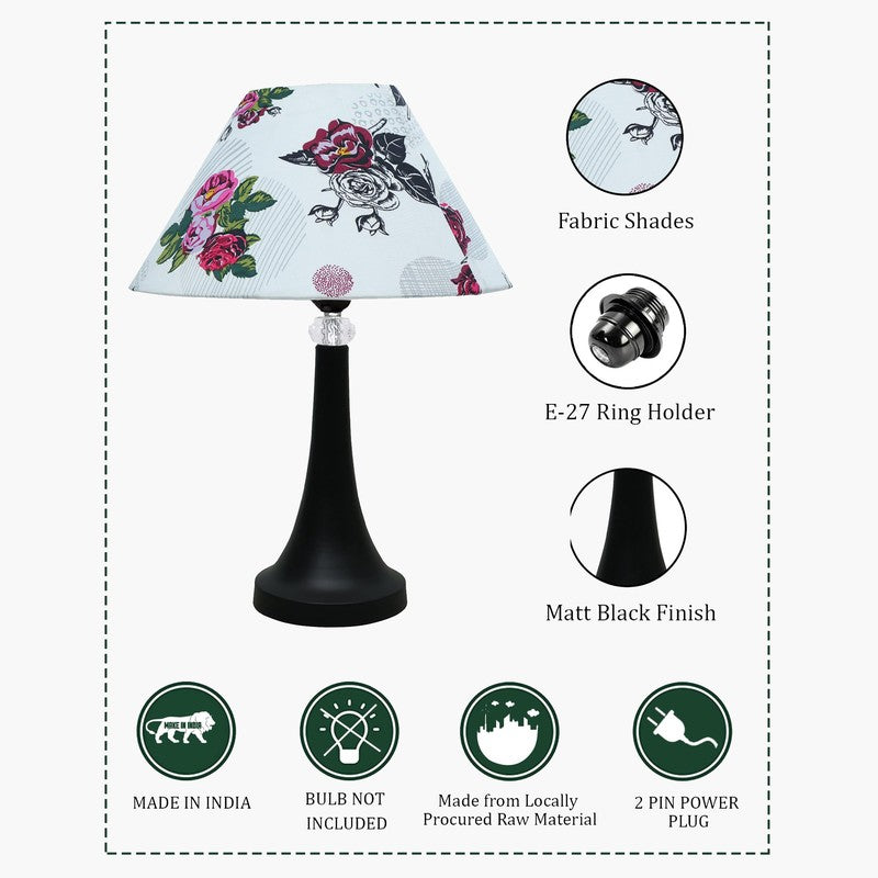 Gracie Bell Black Fabric Table Lamp - Multicolor media 5