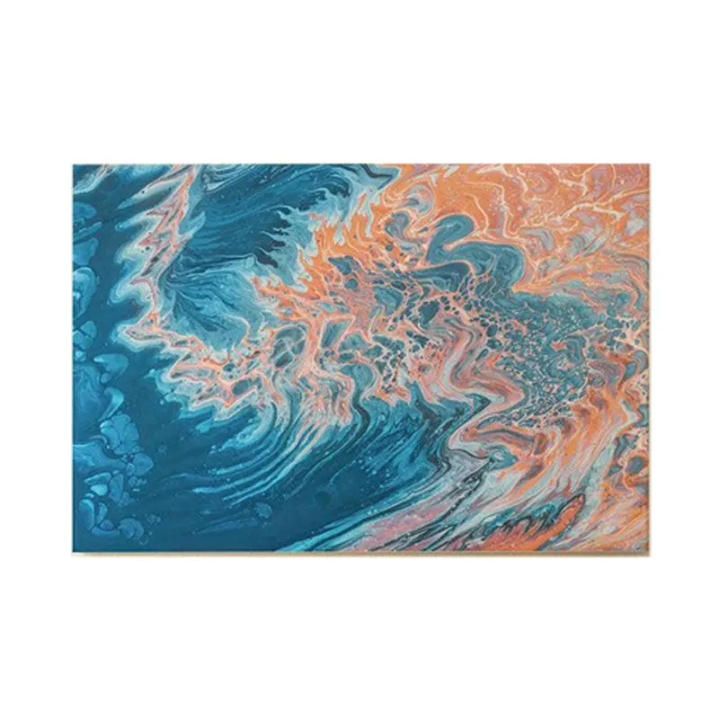 Deep Blue & Orange Canvas Wall Painting - Gallery Wrap media 6