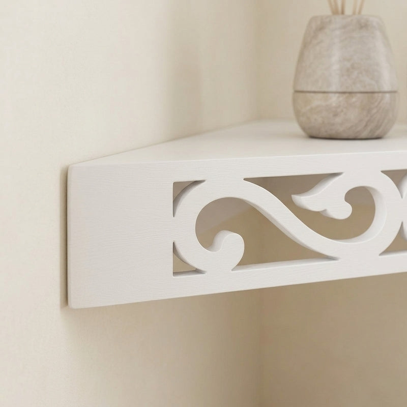 Delores Corner Floating Shelf (White) - Set Of Two media 3