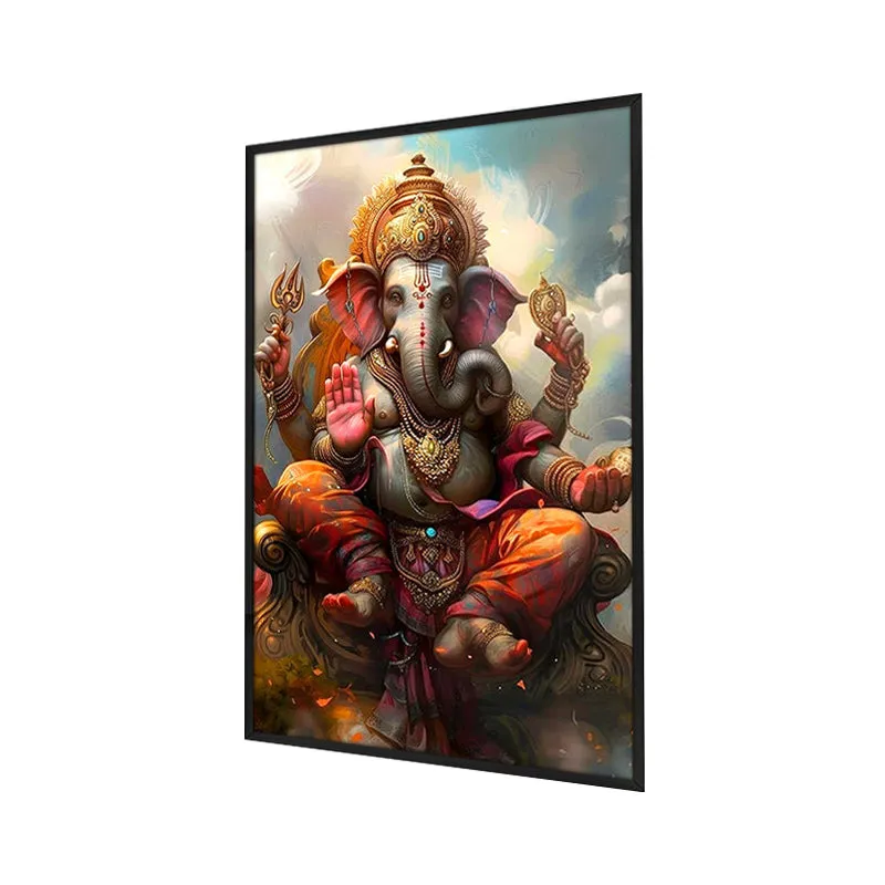 Lord Of Wisdom Wall Painting With Frame media 3