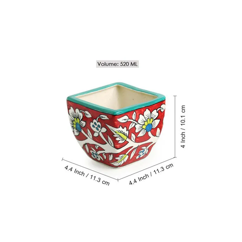 Heritage Roots Handpainted Planter - Set Of Two media 6