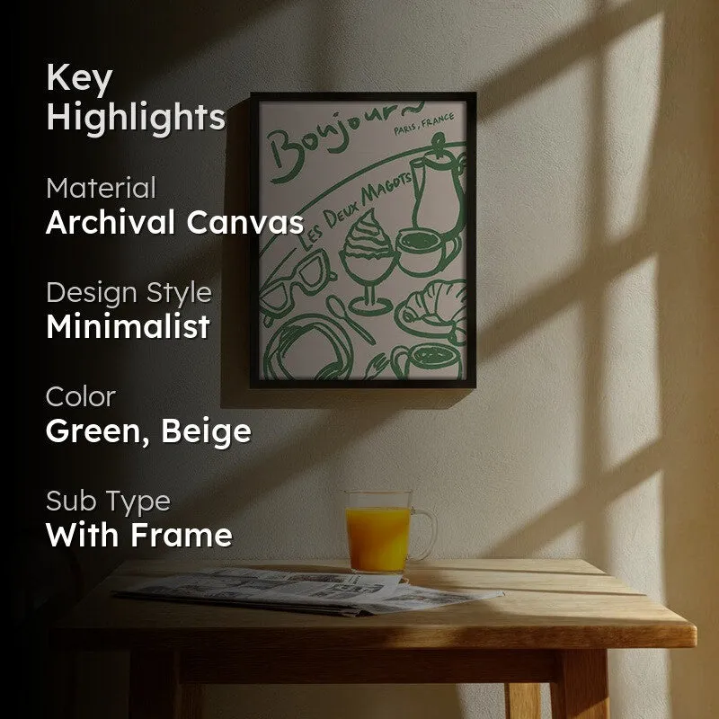 AbstraGreen Archival Canvas Wall Art - Black media 2