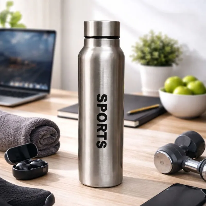 Sleek Silver Stainless Steel Bottle - 1000 mL media 3