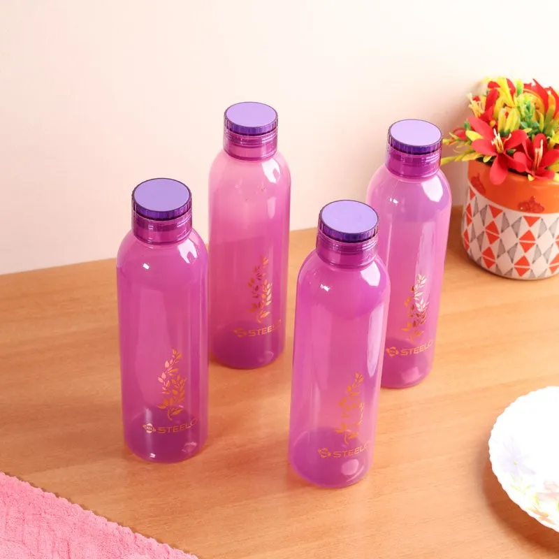 AquaBloom Purple Clear PET Bottle (1000 mL Each) - Set Of Four media 3