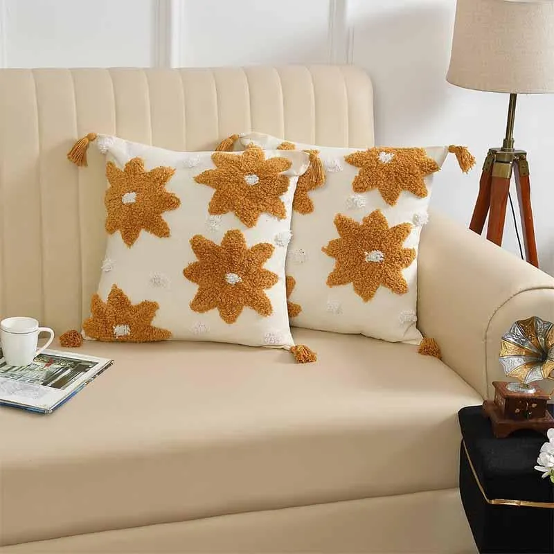 Happy Sunflower Cushion Cover- Set Of Two media 2
