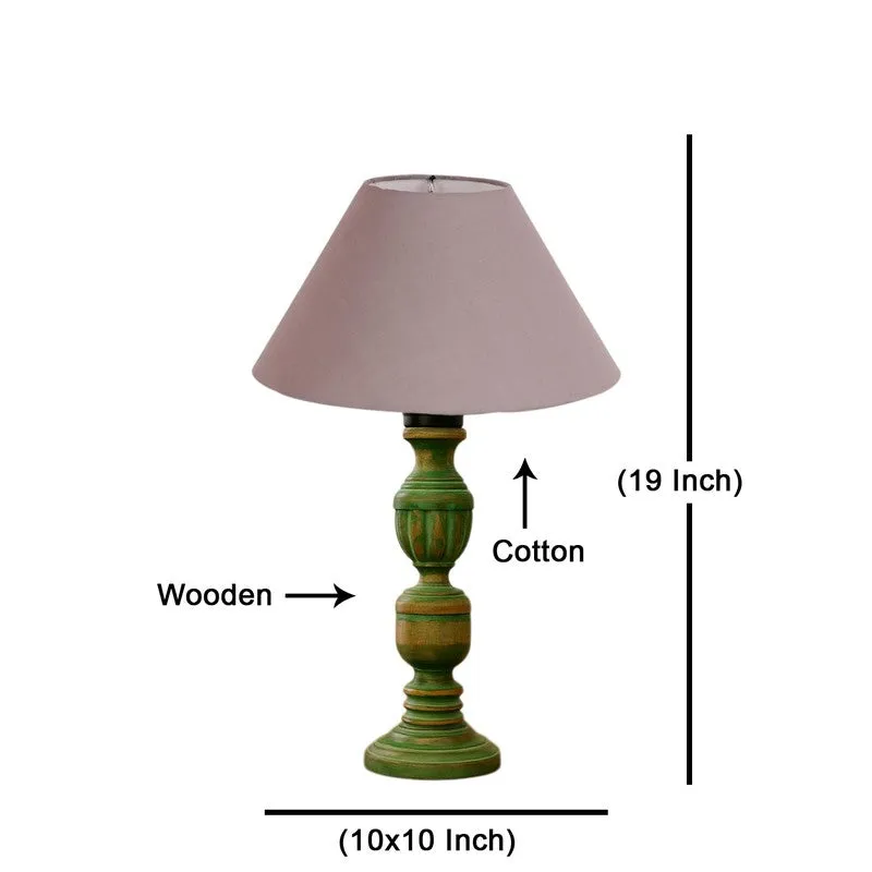 Arvello Liora Wooden Table Lamp - Grey media 8