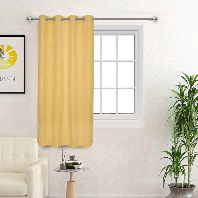 Form Ease Cotton Room Darkening Curtains - Yellow media 3