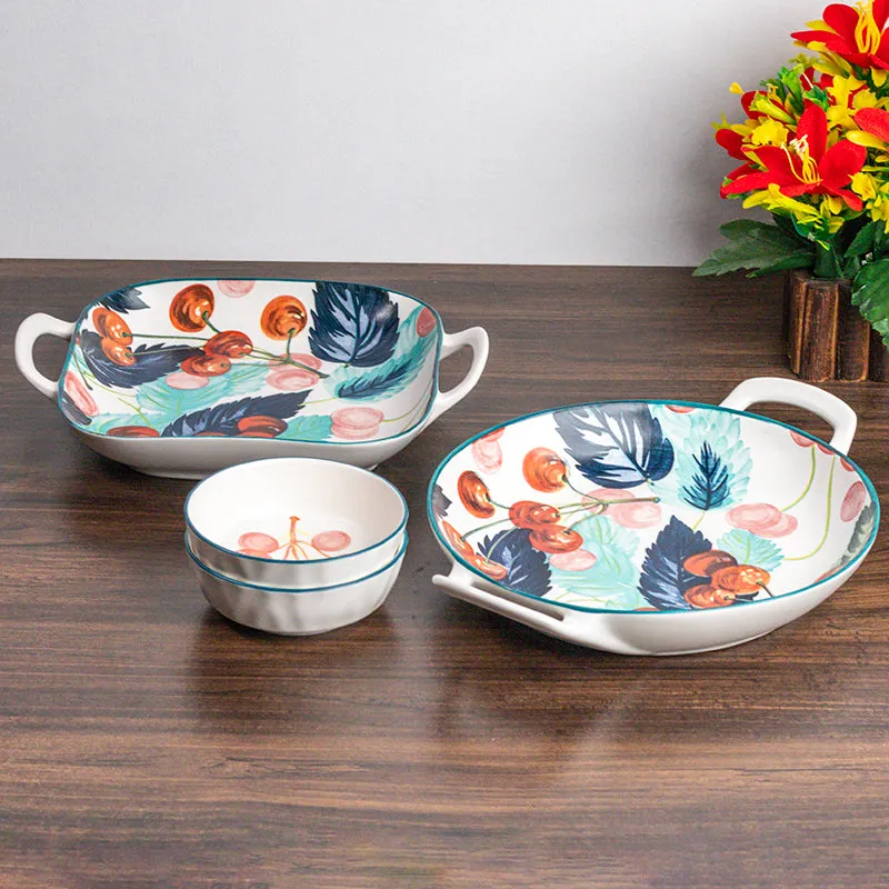 Floral Fest Porcelain Platter - Four Piece Set media 3