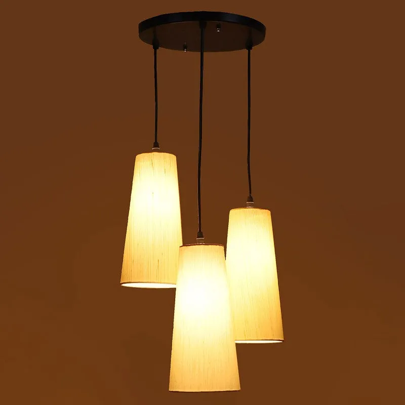 Nordic Neutral Triple Metal Ceiling Lamp - Off White media 6