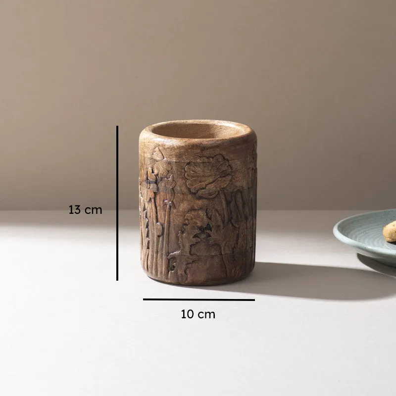 Dandelion Handcrafted Mango Wood Cutlery Stand media 5
