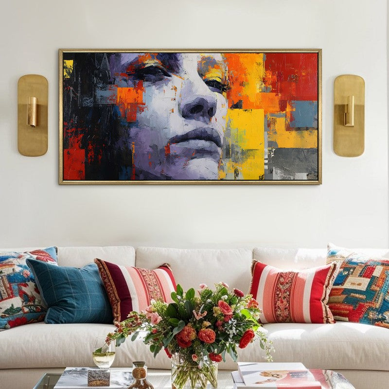 Colorbound Mind Canvas Wall Painting With Frame