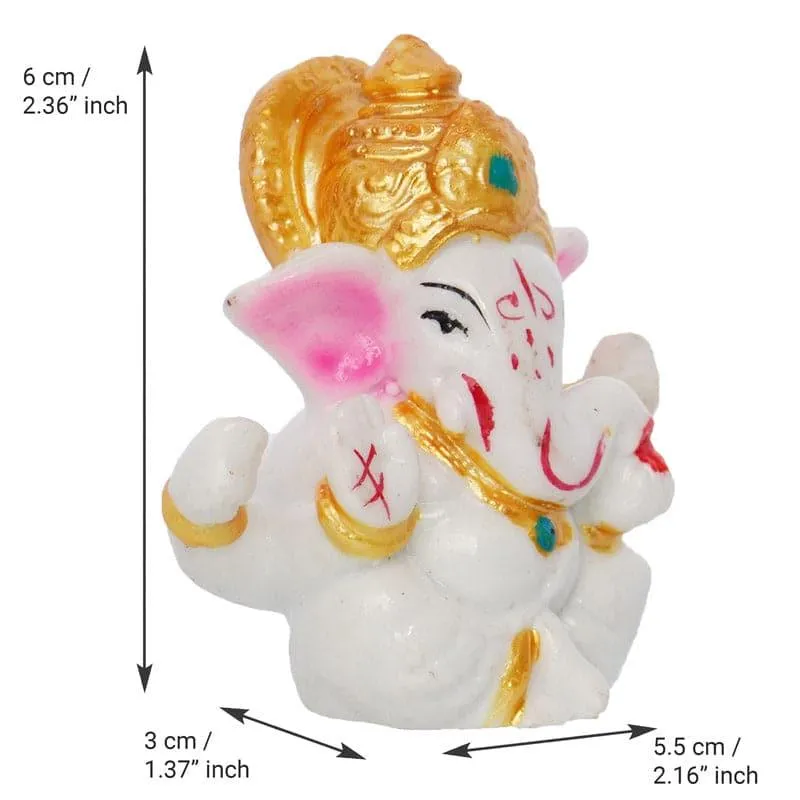 Ganesha With Golden Mukut Idol media 5