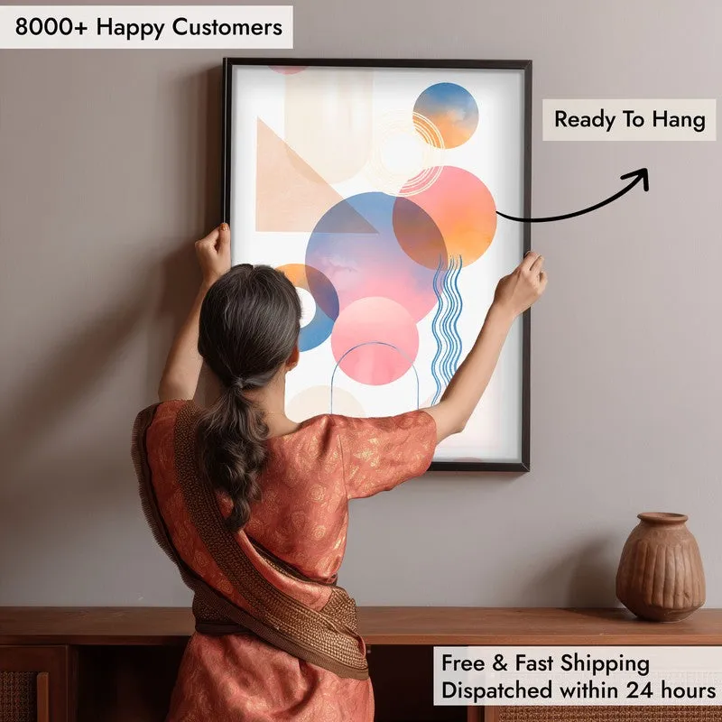 Geometric Euphoria Archival Canvas Wall Art - Black Frame media 6