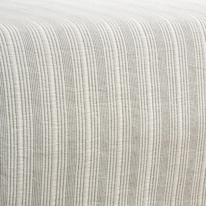 Stripe Grace Cotton Bedcover (Ivory) (280 Gsm) - Three Piece Set media 4