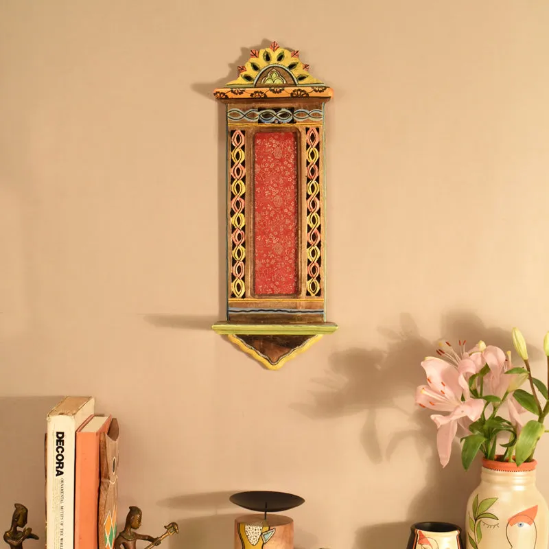 Jharokha Vintage Handcrafted Wooden Wall Accent media 1