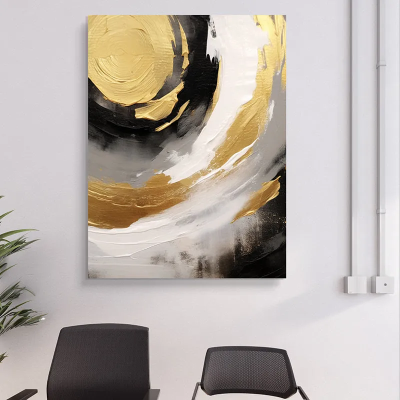 Ink & Gold Canvas Wall Painting media 1