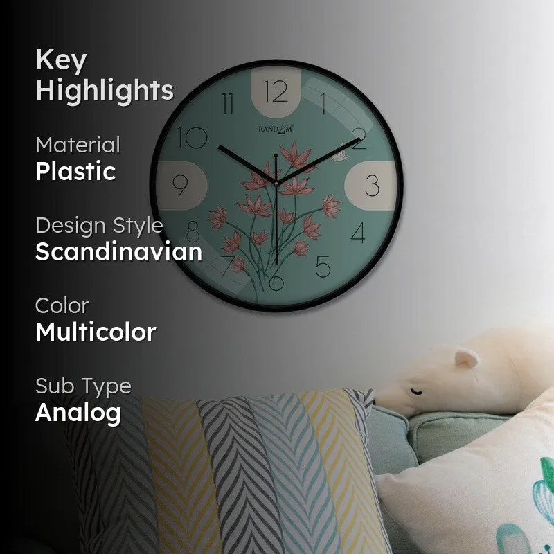 Blossom Round Analog Wall Clock - Multicolor media 2