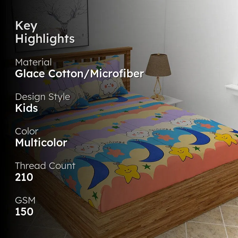 Sleepy Starlight Kids Microfiber Bedsheet - 150 GSM media 2