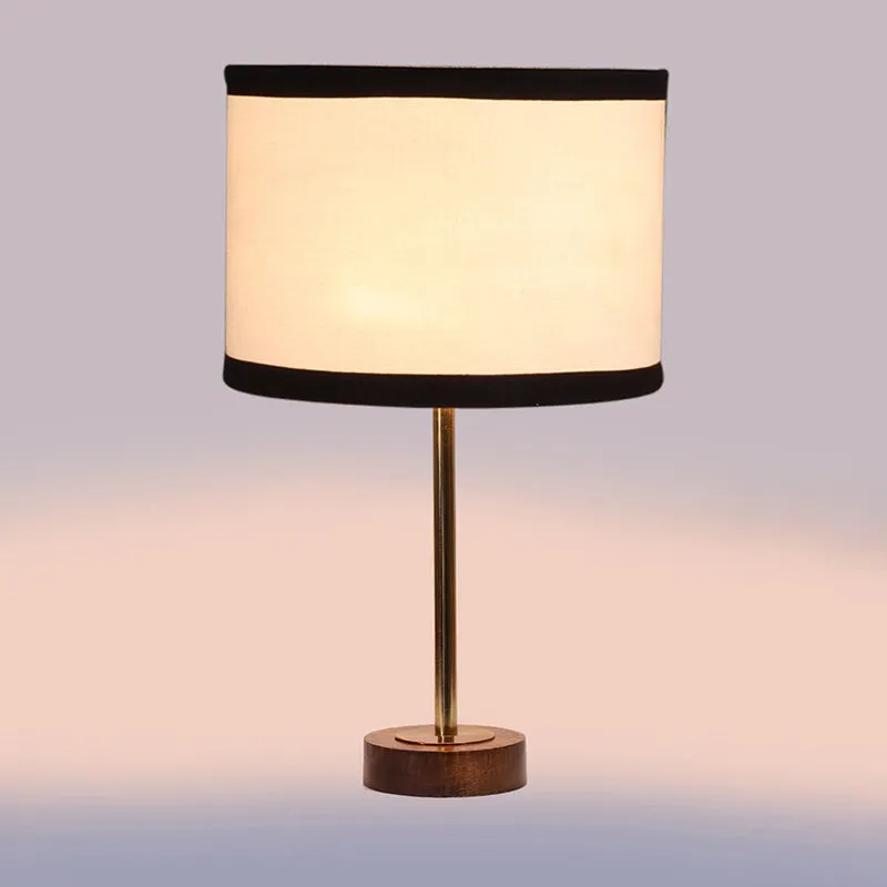 Cotin I Stripe Rodin Wooden Table Lamp - White,Gold,Brown media 5
