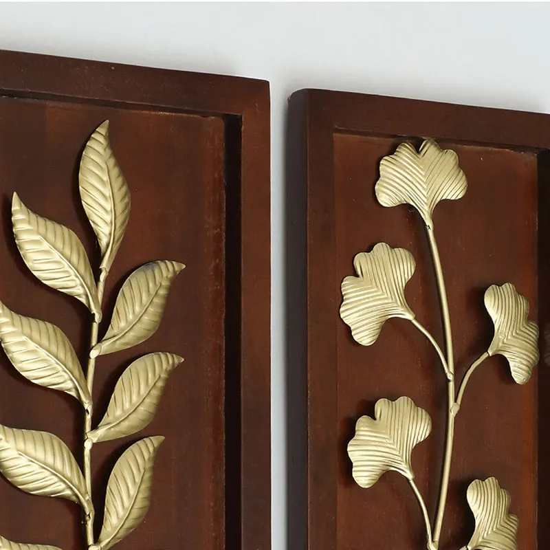Golden Herbarium Metal & Wood Wall Accent - Set Of Two media 4