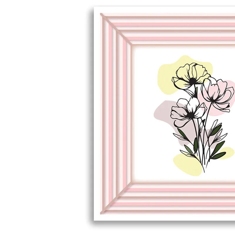 Blushing Buds Wall Art with White Frame media 4