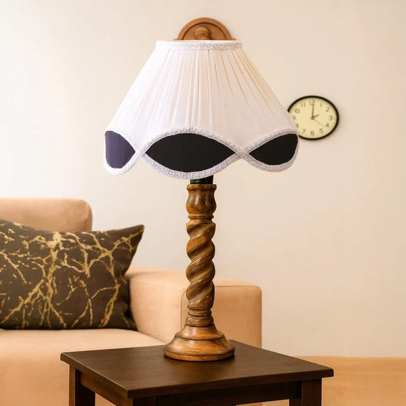 Elvane Arin Wooden Table Lamp - OffWhite media 4